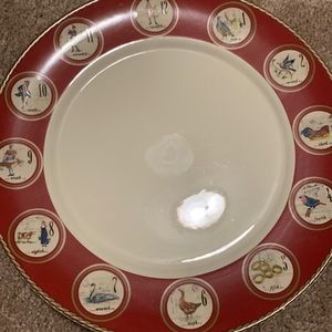 Williams Sonoma 12 days of Christmas plate/charger